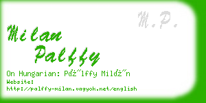 milan palffy business card